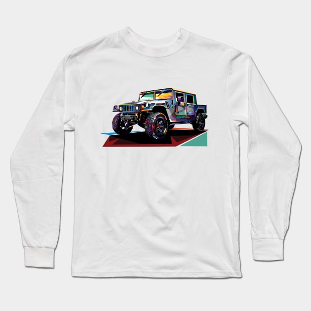 Hummer Humvee Offroad Long Sleeve T-Shirt by Madiaz